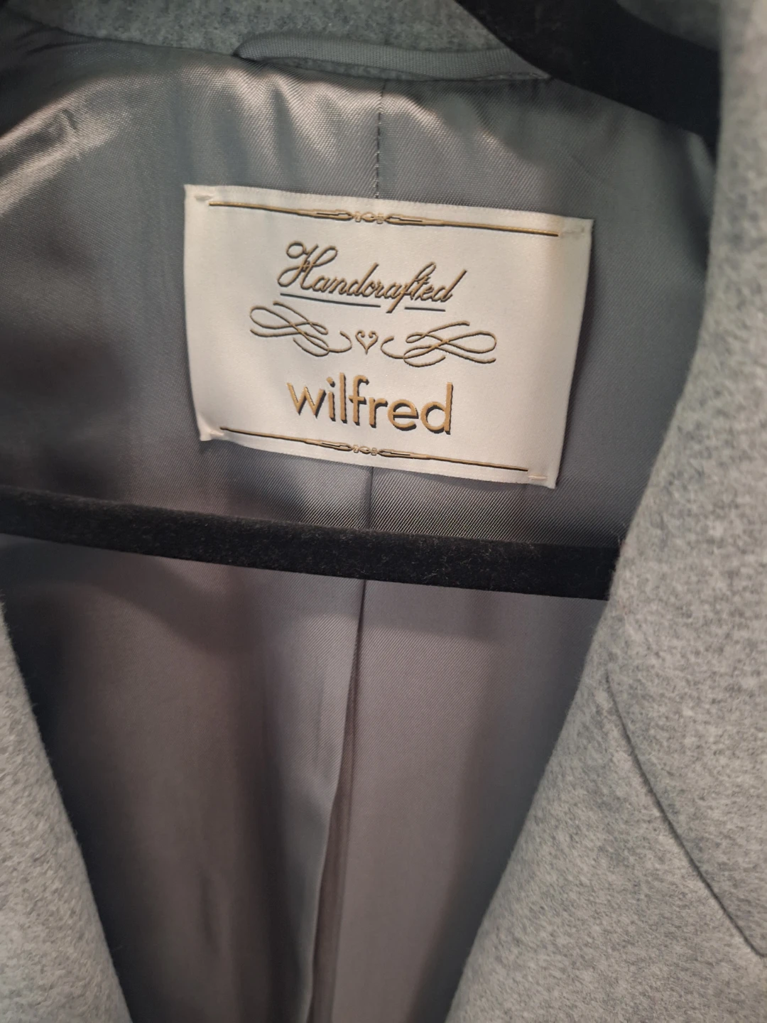 Wilfred Grey Double-Breasted Wool Blend Coat XS - photo 2