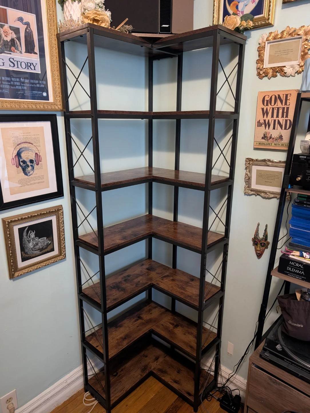 7-Tier Industrial Corner Shelf Unit
