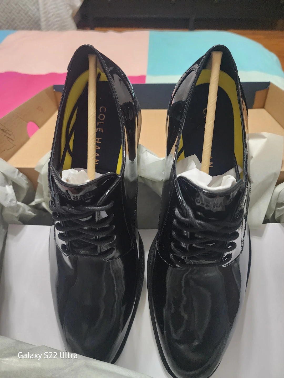 Cole Haan Hawthorne Plain Oxford Black Patent Dress Shoes - photo 4