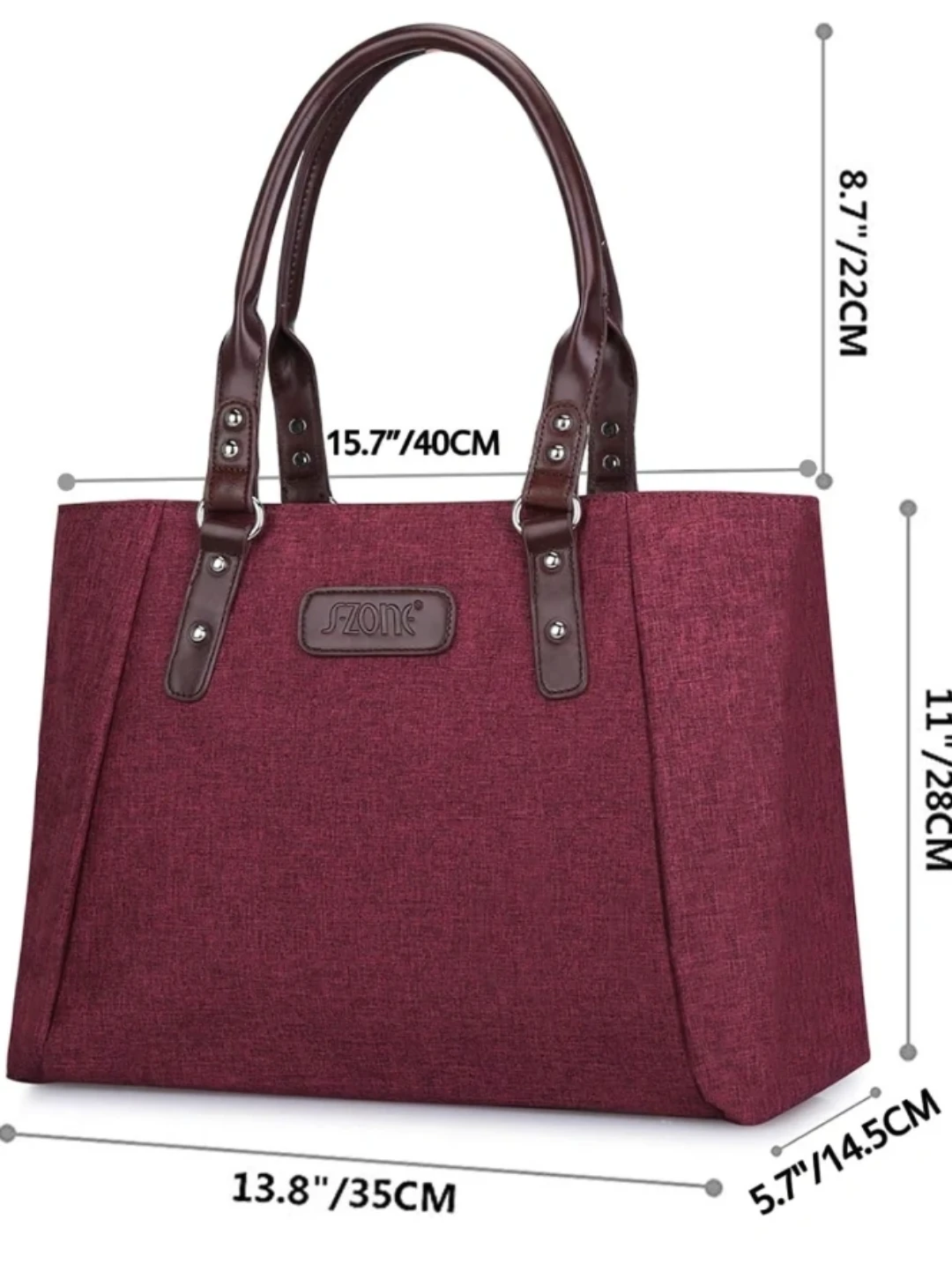 Women's Tote Bag Burgundy - photo 2