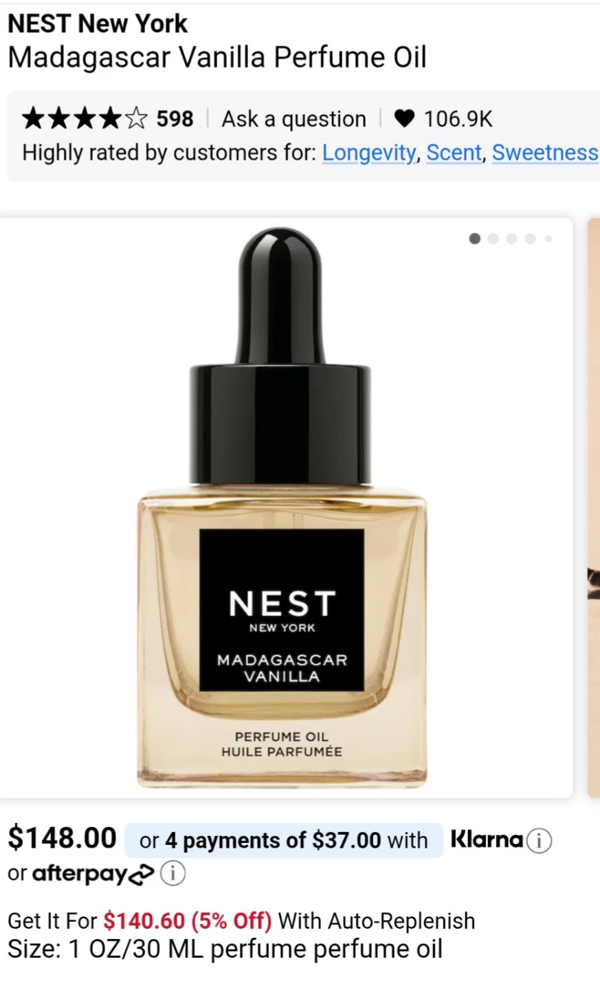 Nest NY Madagascar Vanilla Perfume Oil - photo 2
