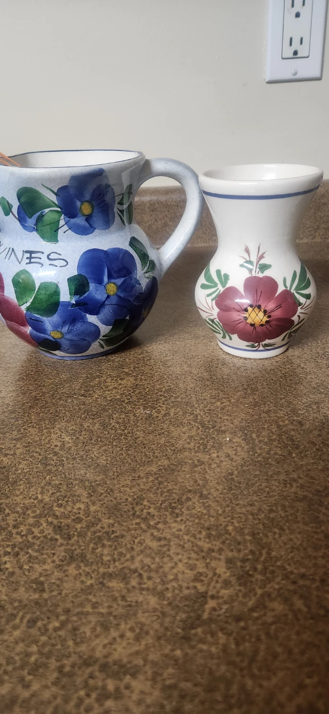 Ceramic Pitcher and Vase Set