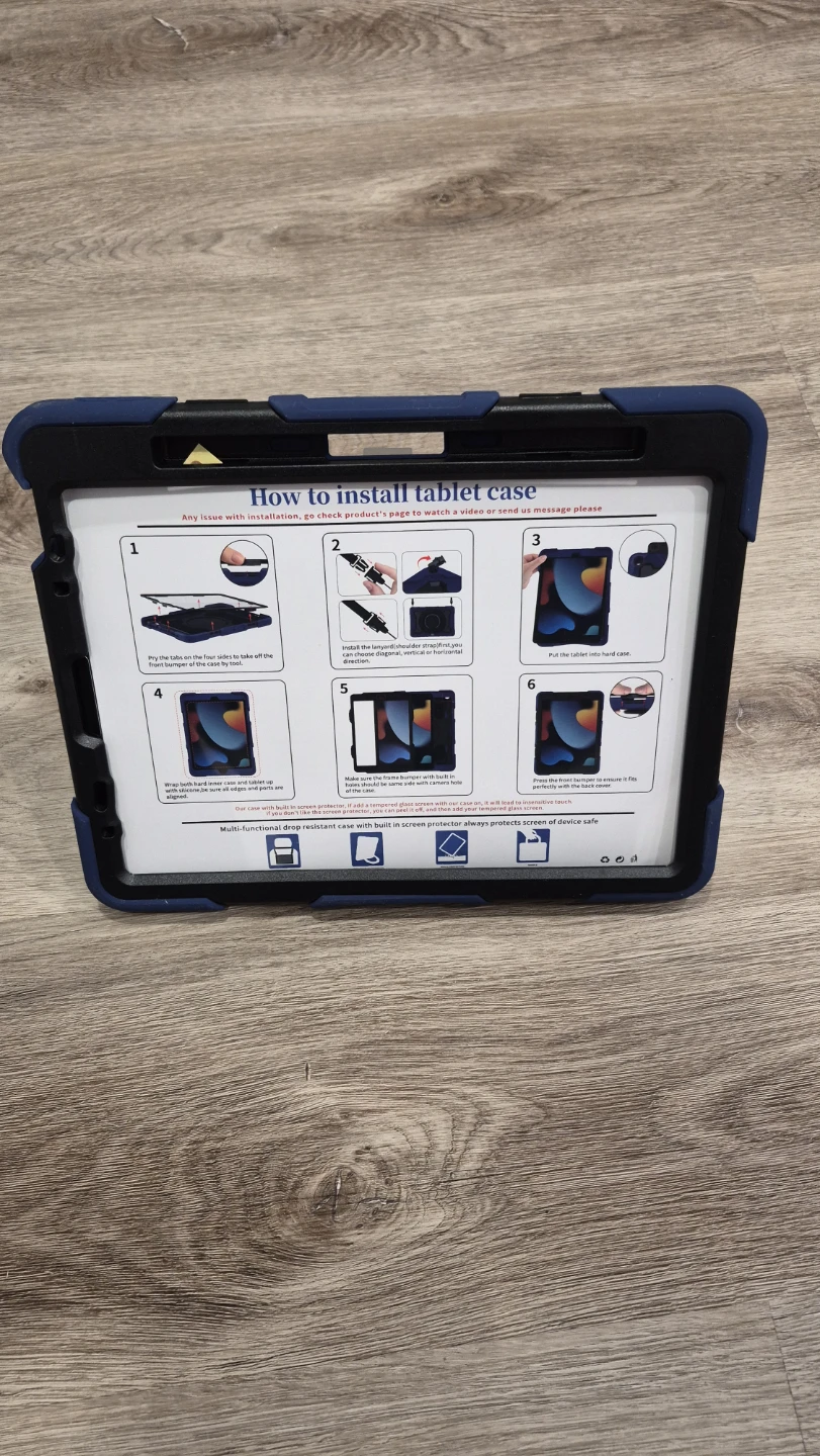 Blue Tablet Case with Swivel Handle and Screen Protector - photo 3