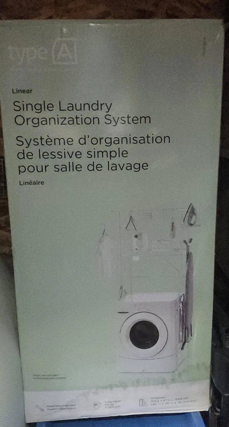 Type A Linear Single Laundry Organization System