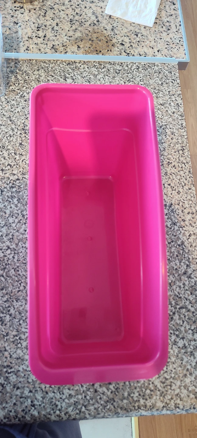 Pink Plastic Storage Bin Organizer - photo 2
