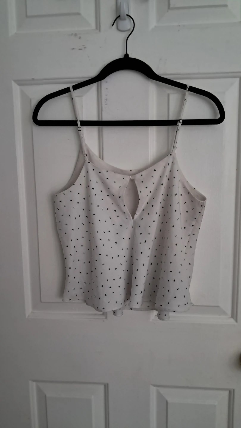 Abound White Camisole Top with Black Pattern - photo 2