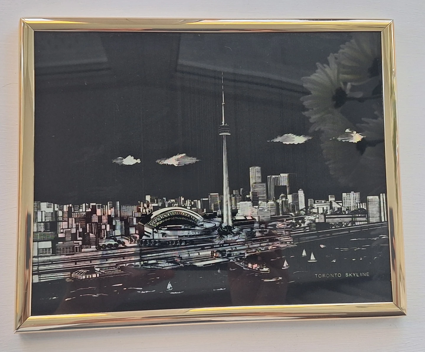 Toronto Skyline Foil Scratch Framed Art - photo 2