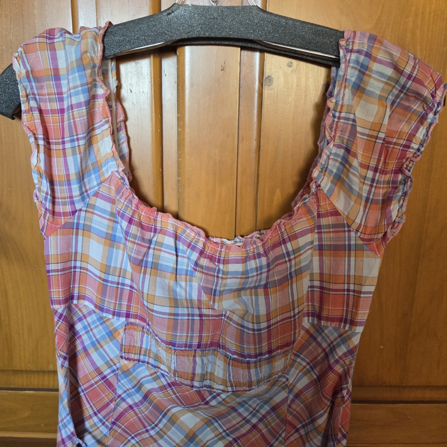 Women's Plaid Mini Dress with Button Front - photo 5