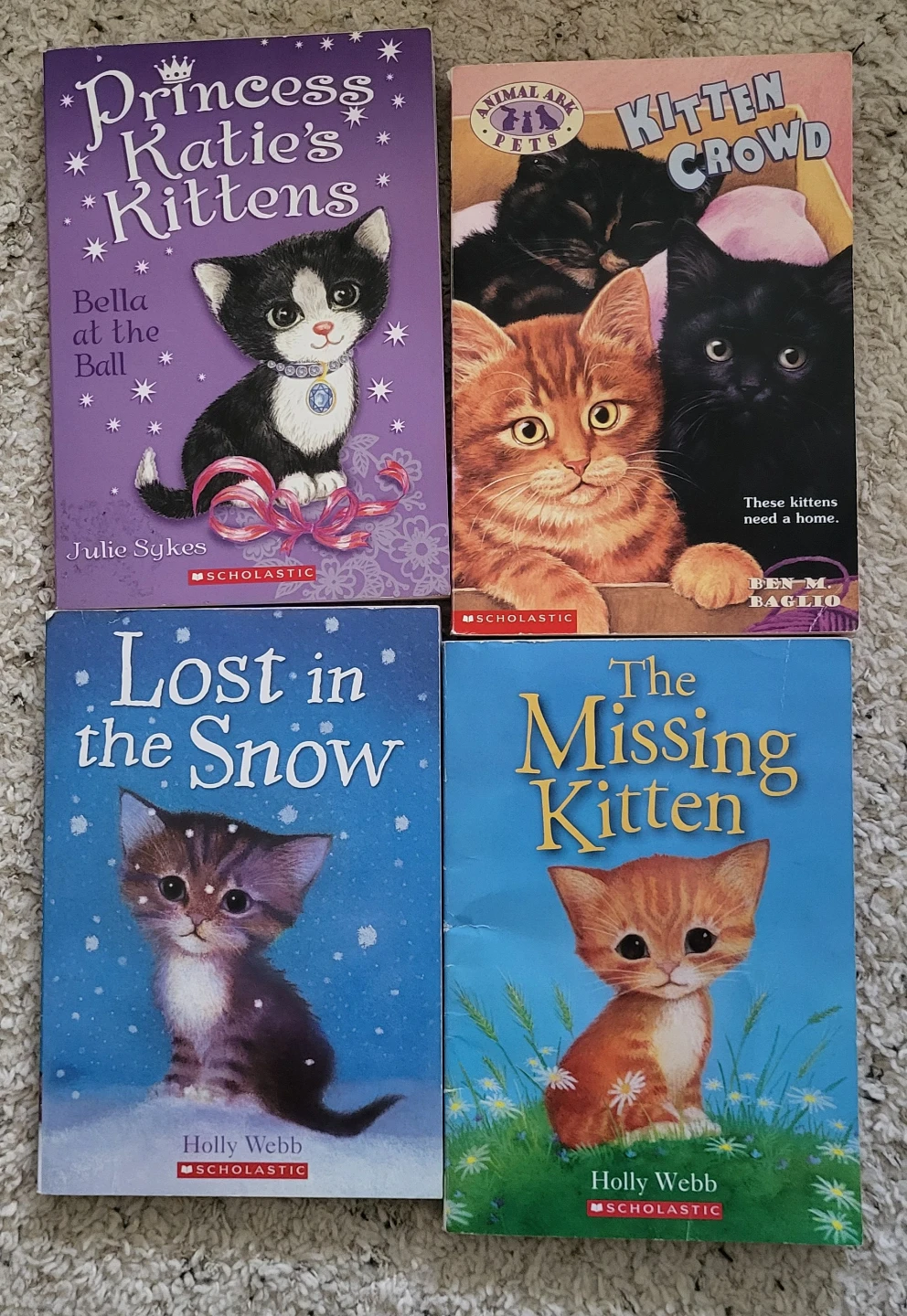 Set of 4 Scholastic Kitten Chapter Books