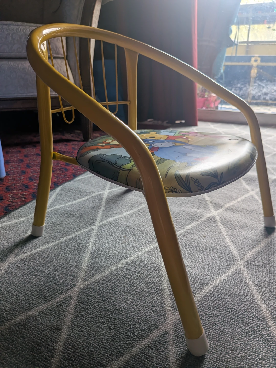 Winnie the Pooh Kids Chair - Yellow Metal Frame - photo 2
