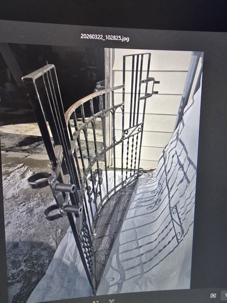 Custom One-of-a-Kind Recycled Wrought Iron Juliet Balcony - photo 2