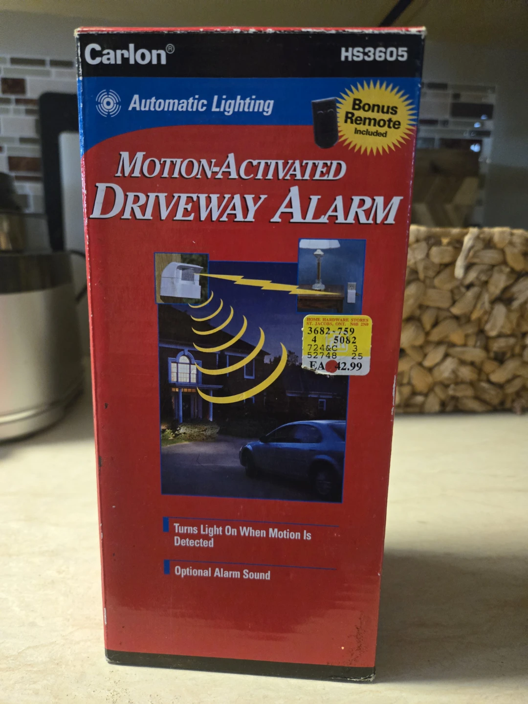 Carlon Motion-Activated Driveway Alarm with Bonus Remote