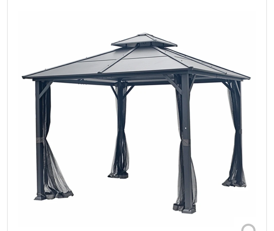 Style Selections Gazebo with Screen - Grey 10×10 FT - photo 2