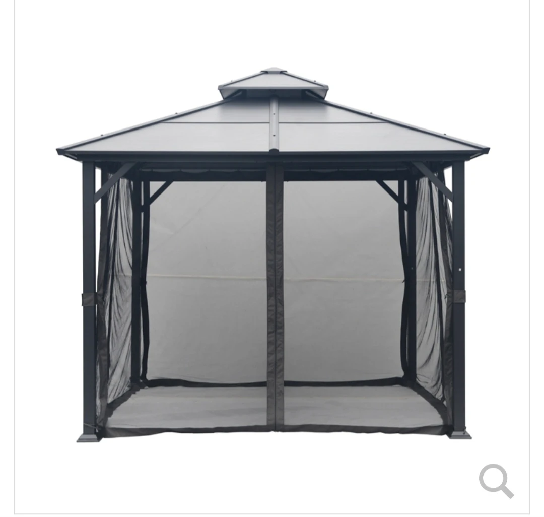 Style Selections Gazebo with Screen - Grey 10×10 FT - photo 3