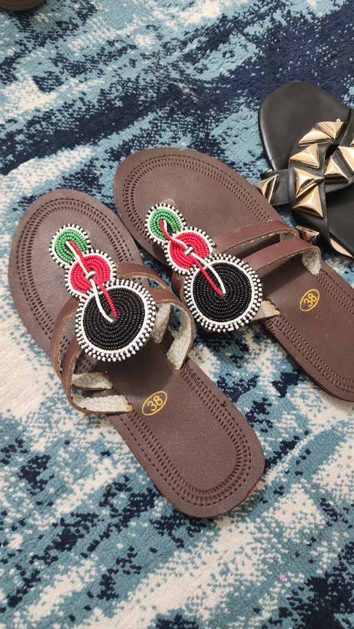 Black Studded Flat Sandals - photo 2