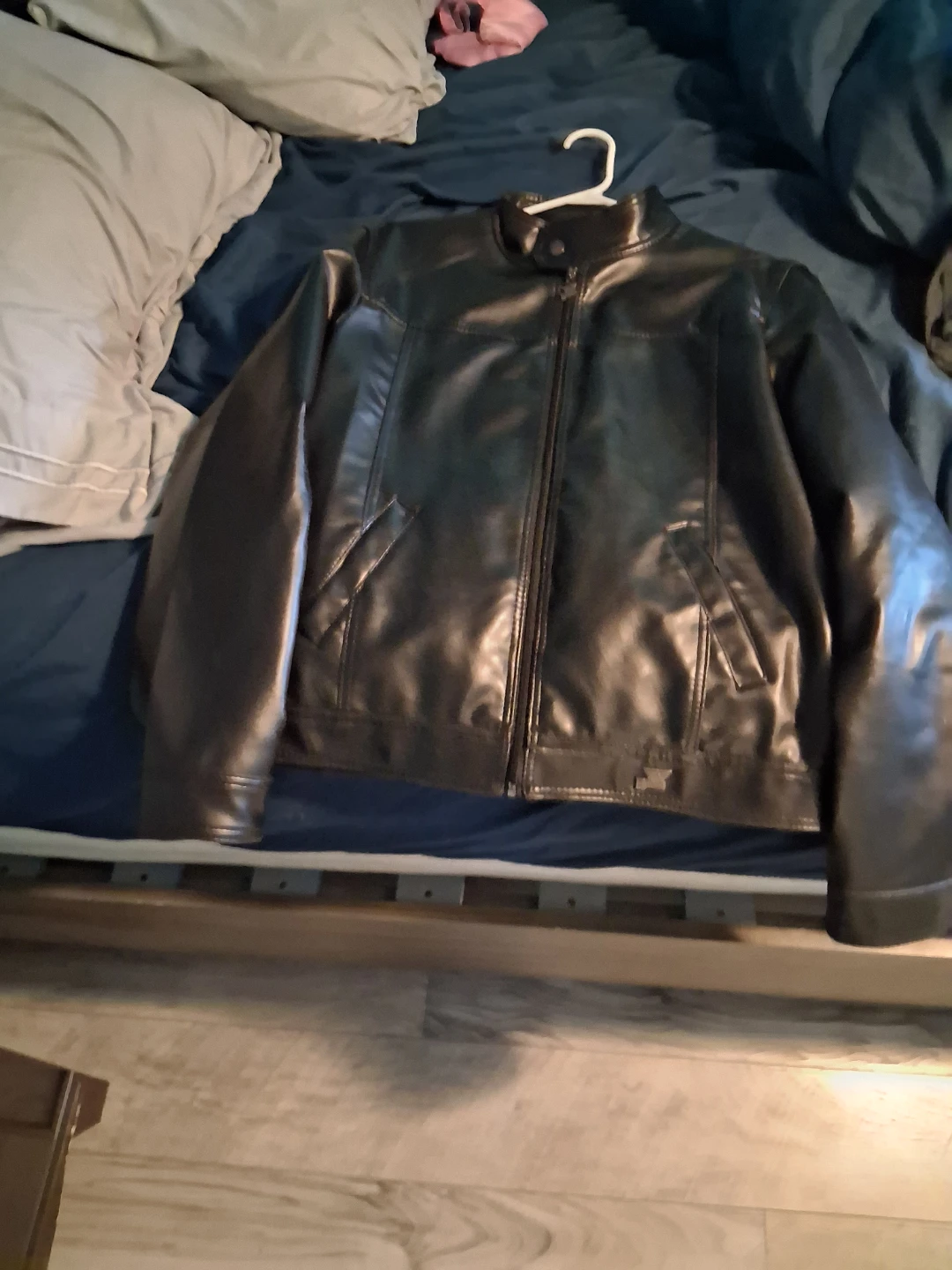 Emporio Collezioane Black Faux Leather Jacket - Size M - photo 3