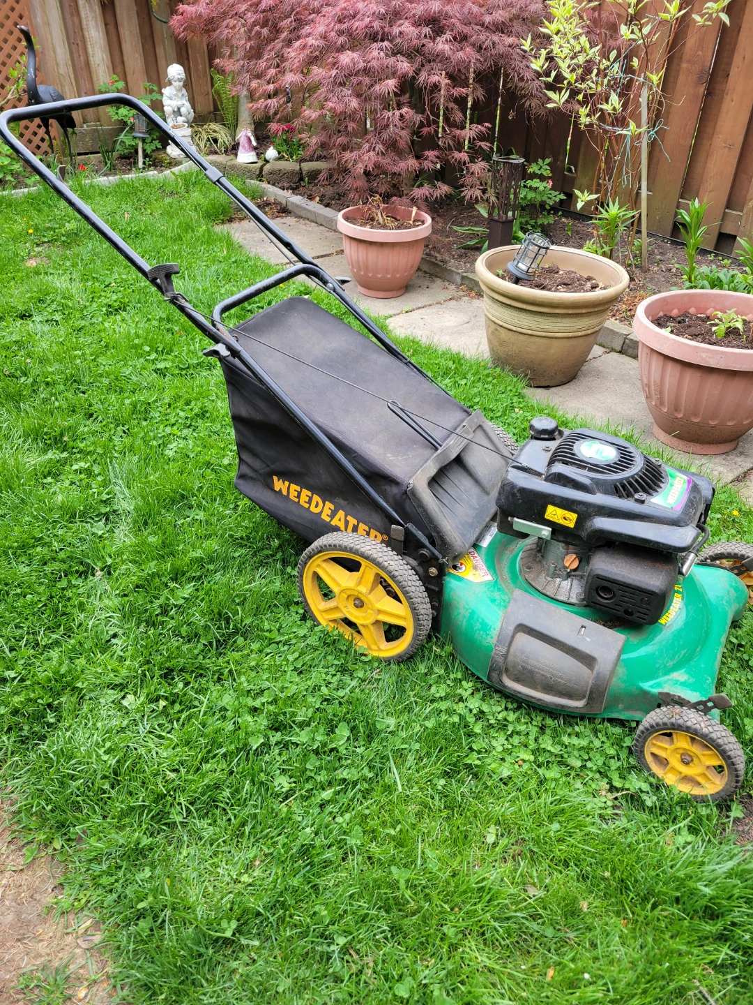 WEEDEATER XT Lawnmower with Grass Catcher