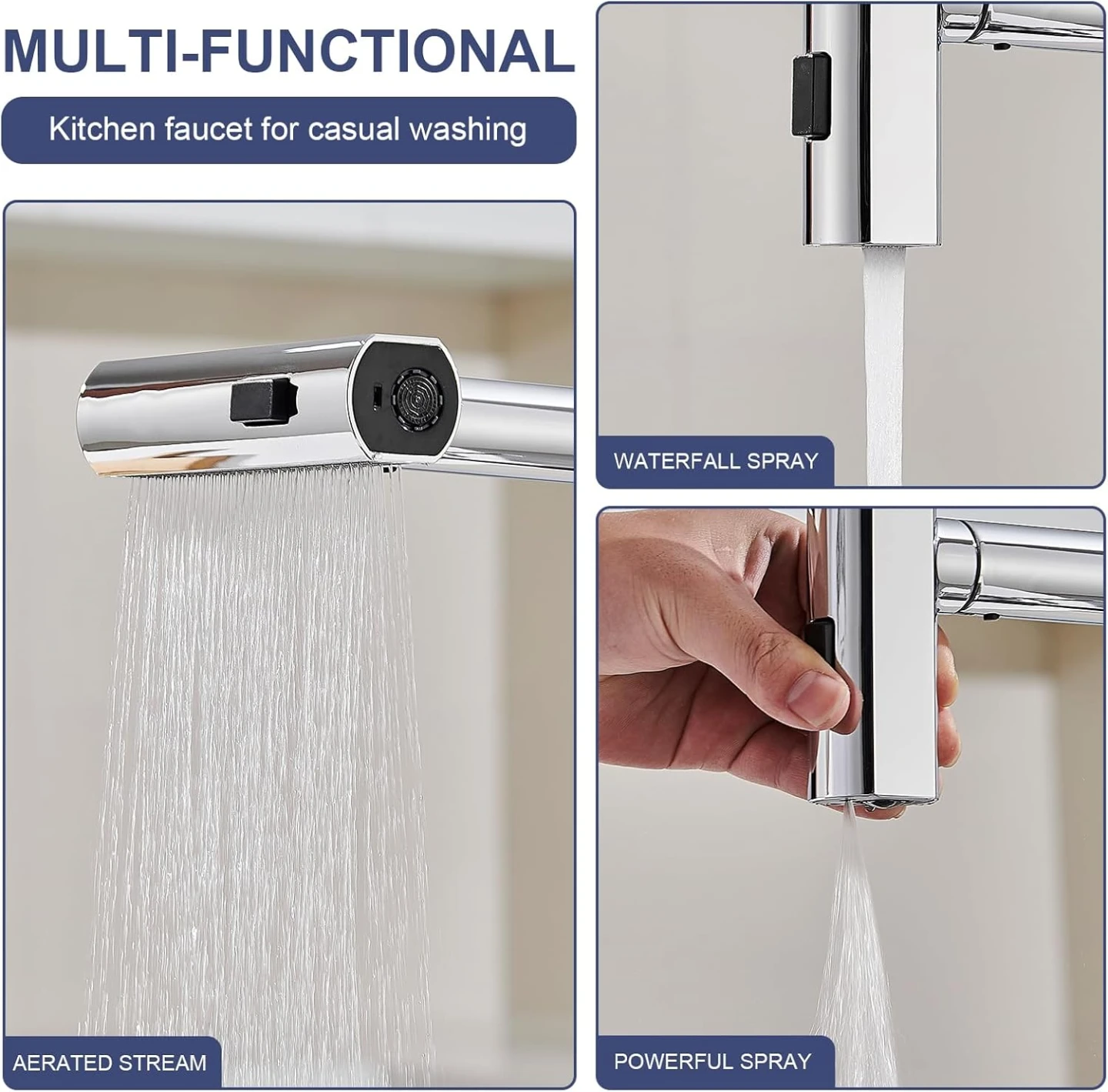 Touchless Waterfall Kitchen Faucet with Pull Down Sprayer - photo 3