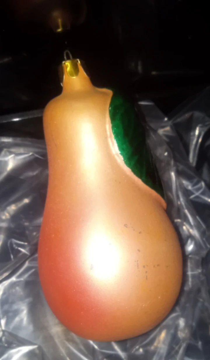 Vintage nos Pear Christmas Ornament - photo 2
