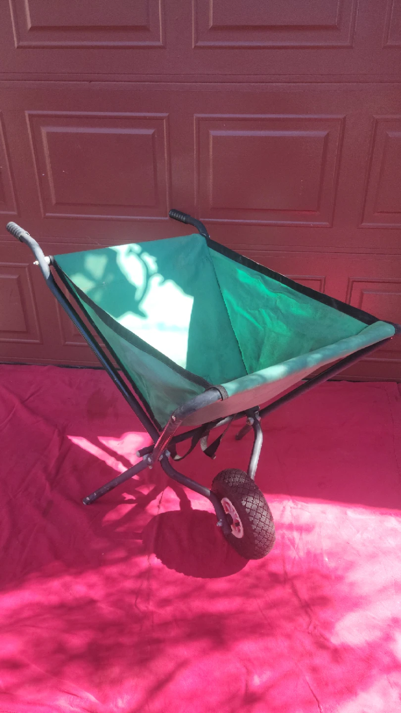 Green Foldable Garden Cart wheelbarrow
