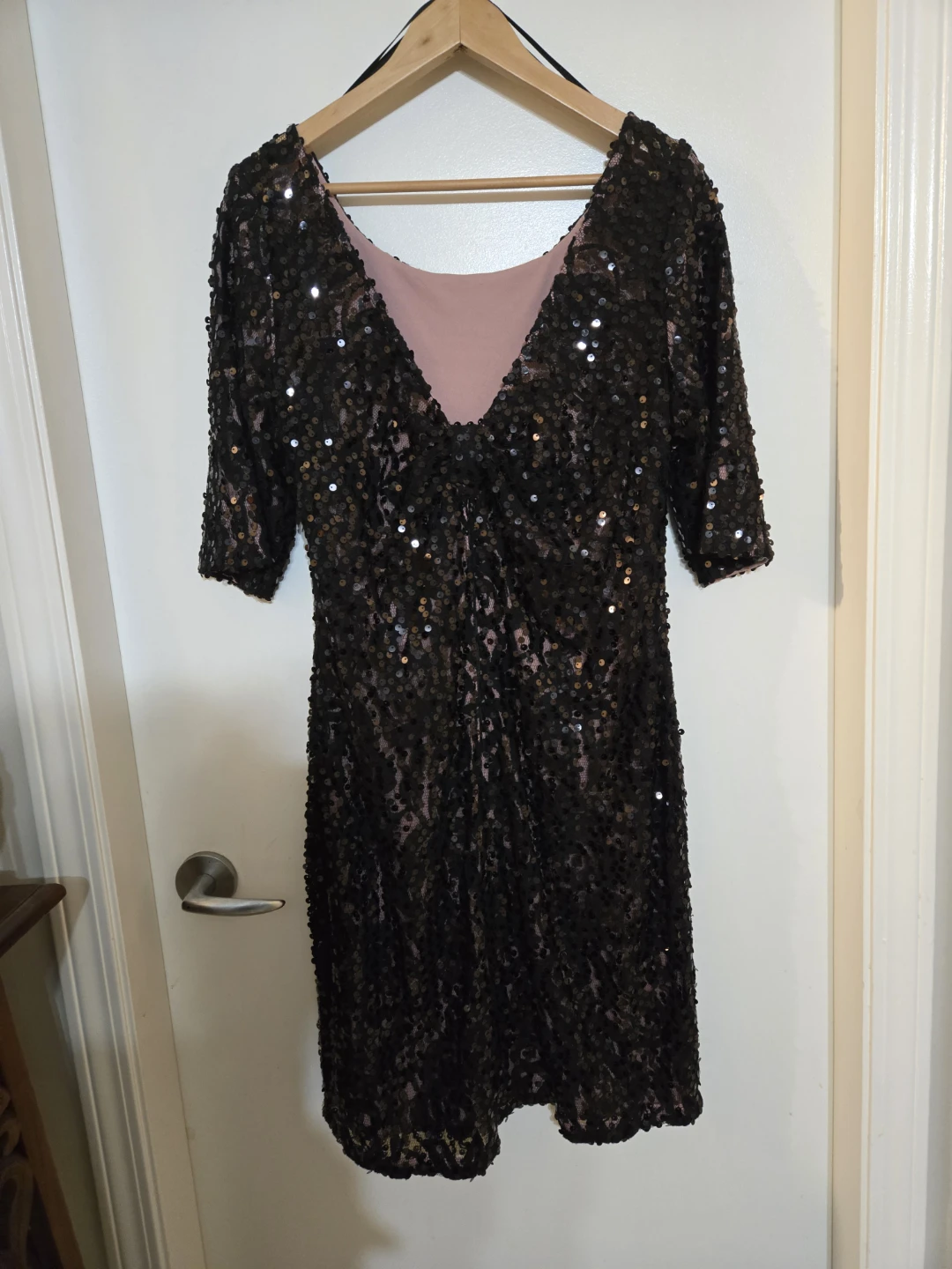 Sparkly Black Sequin Dress