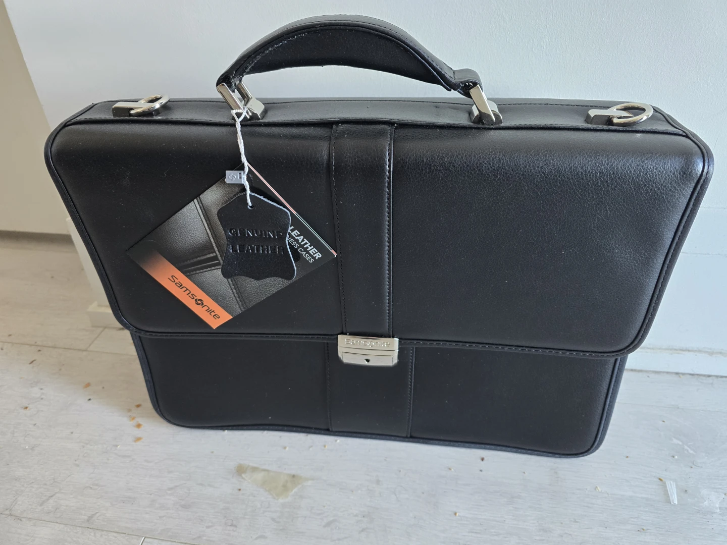 Samsonite Black Leather Briefcase - photo 4