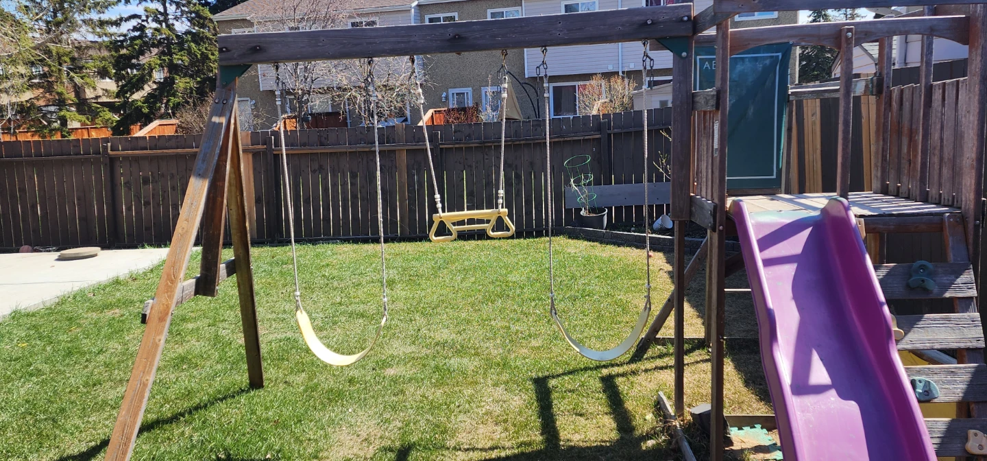 Wooden Swing Set with Slide - photo 3