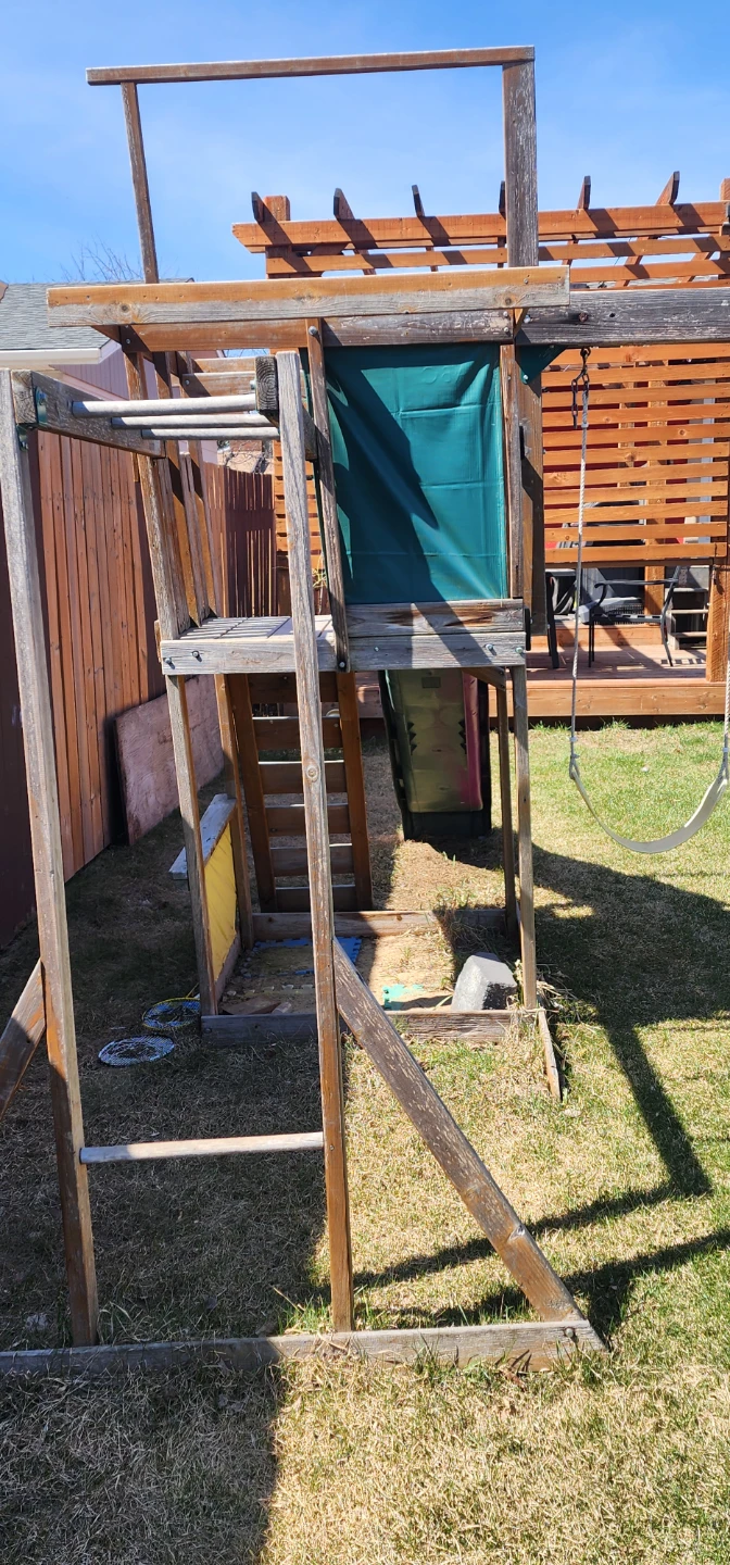 Wooden Swing Set with Slide - photo 4