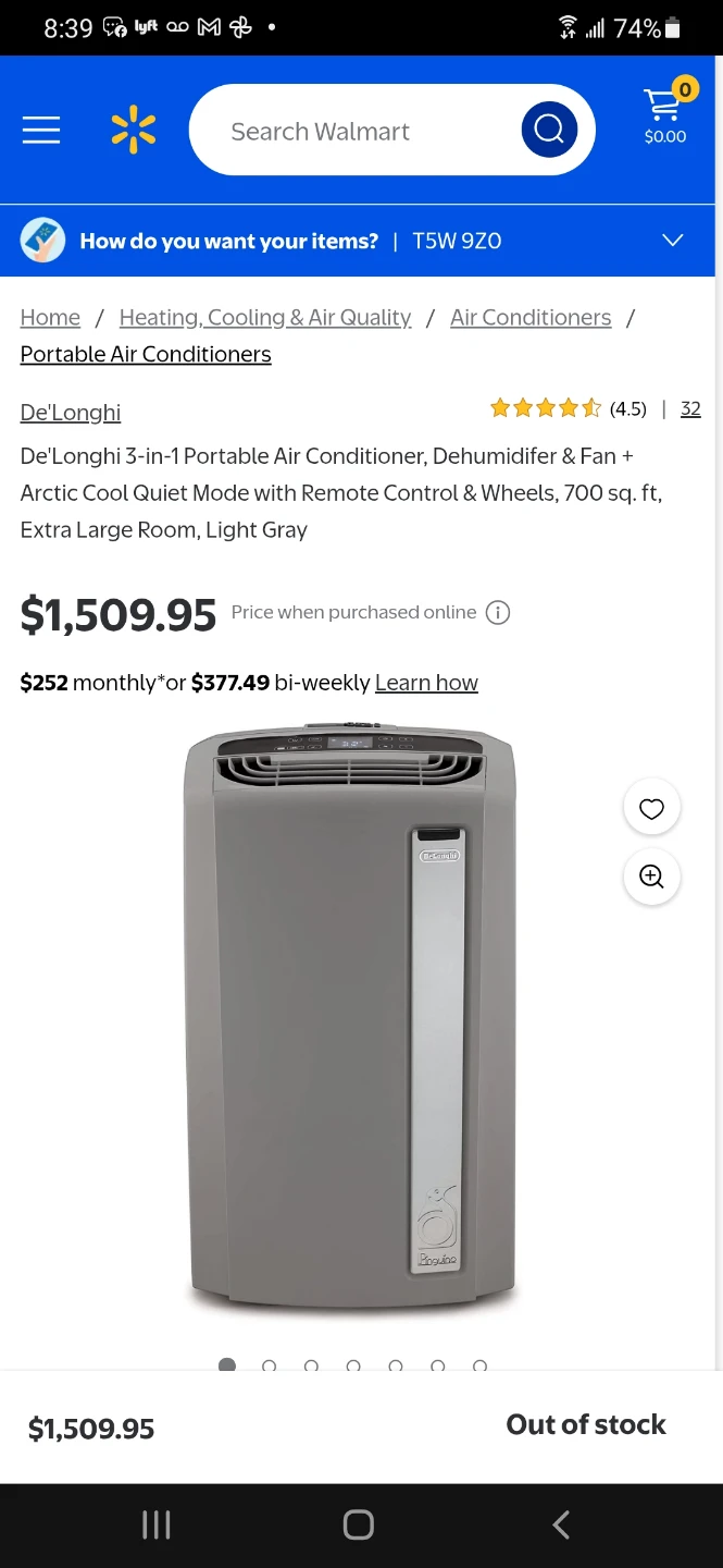 De'Longhi 3-in-1 Portable Air Conditioner