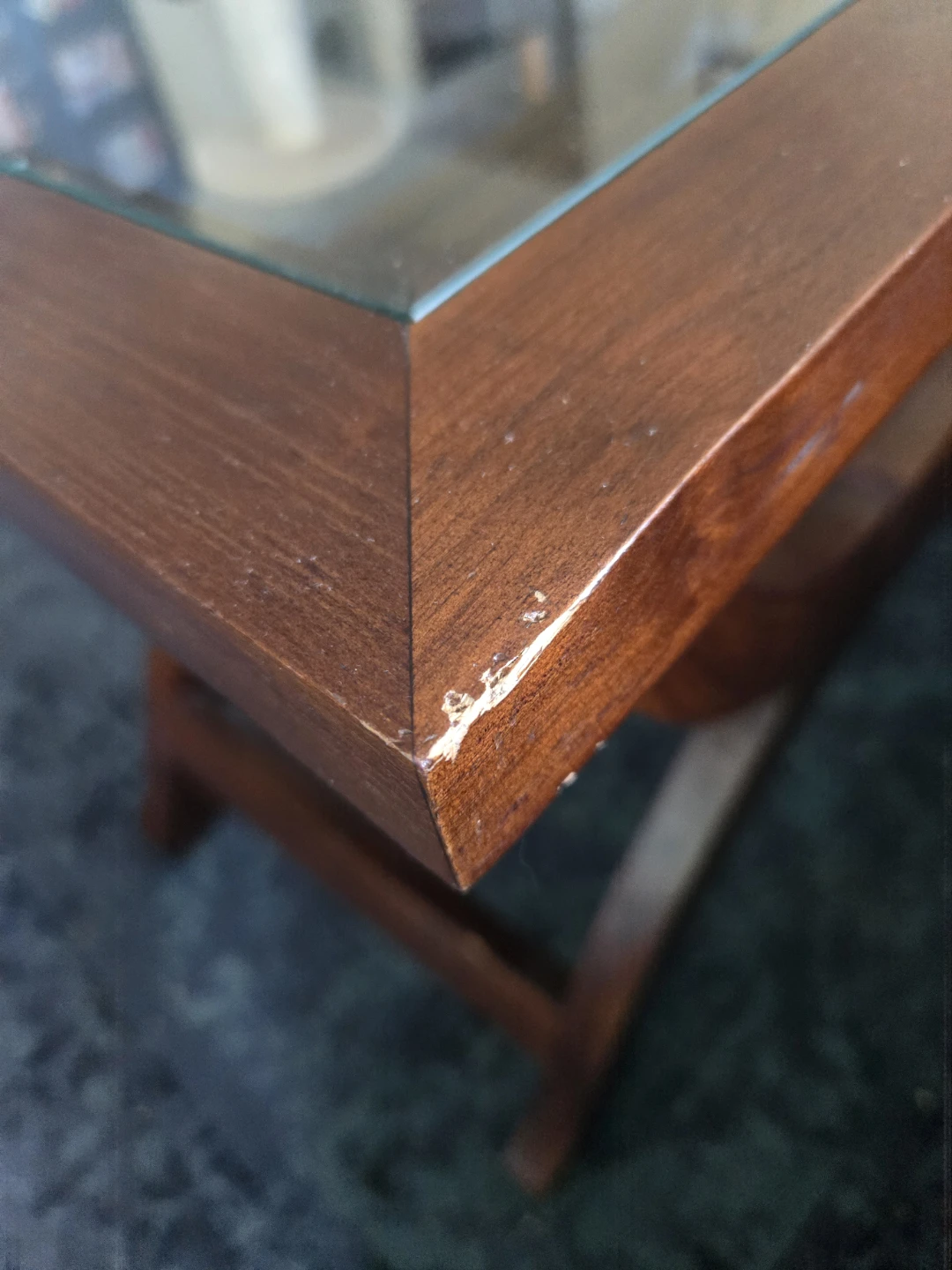 Wooden Coffee Table with Glass Top - photo 5