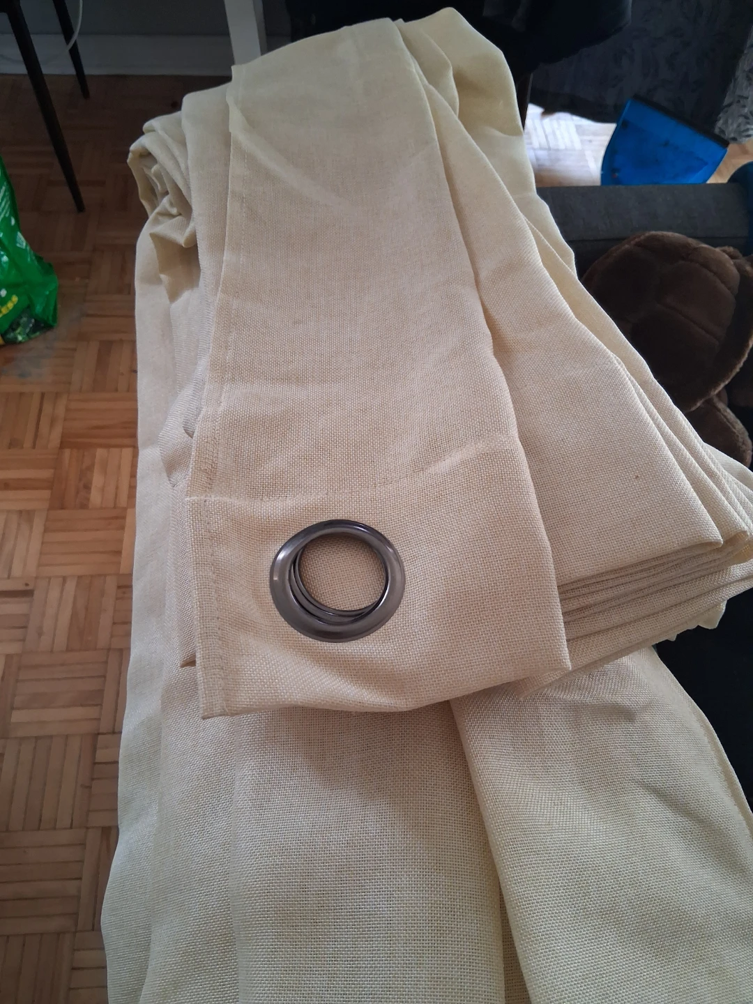 Cream Grommet Curtains (4 panels) - photo 3