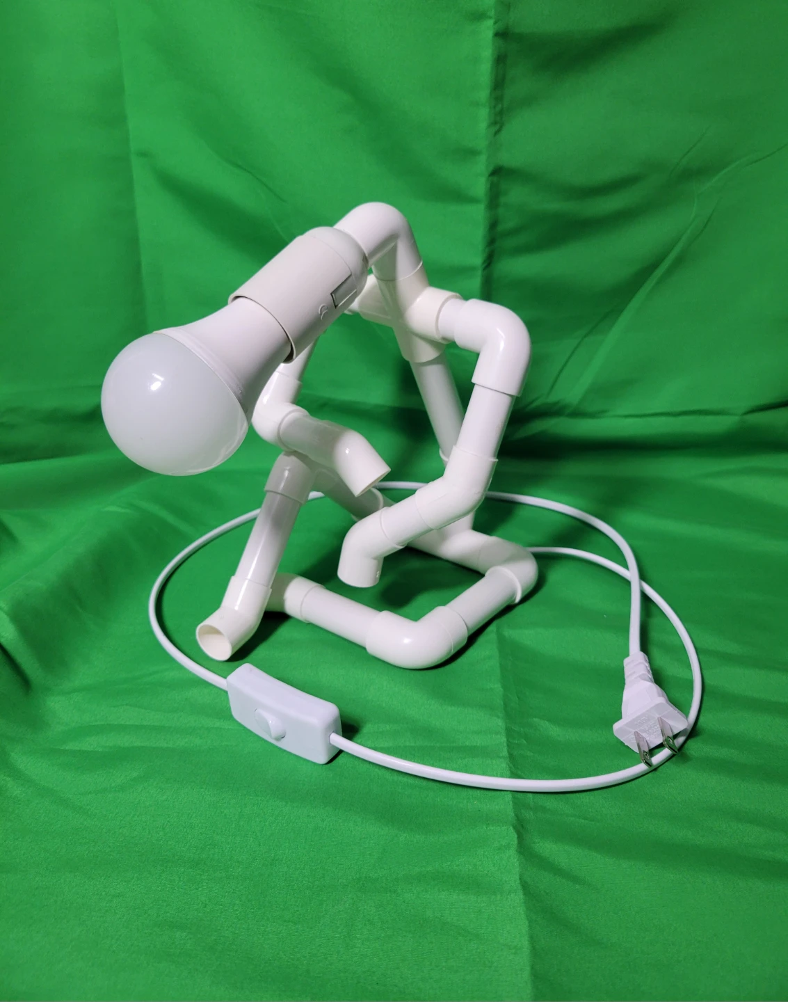 Unique Handmade PVC Pipe Robot Figure Lamp - photo 2
