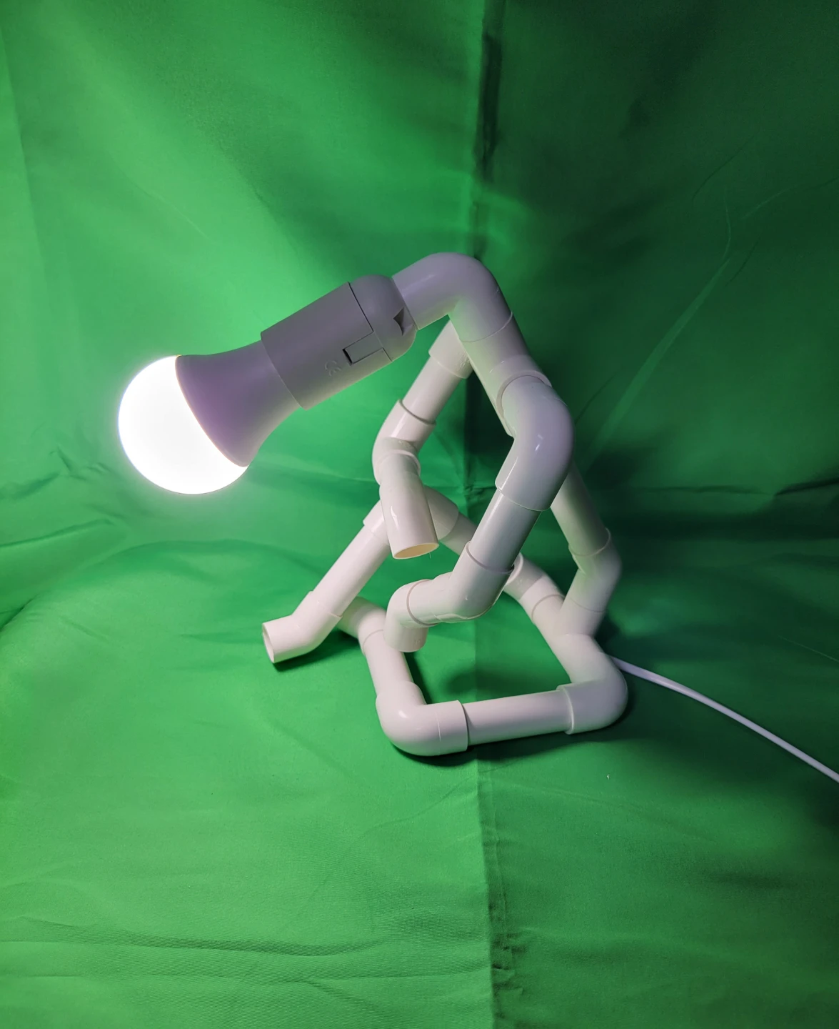 Unique Handmade PVC Pipe Robot Figure Lamp - photo 3