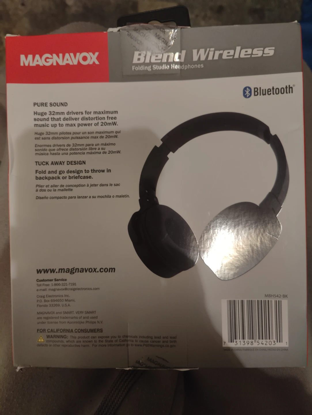 Magnavox Blend Wireless Folding Headphones - photo 2