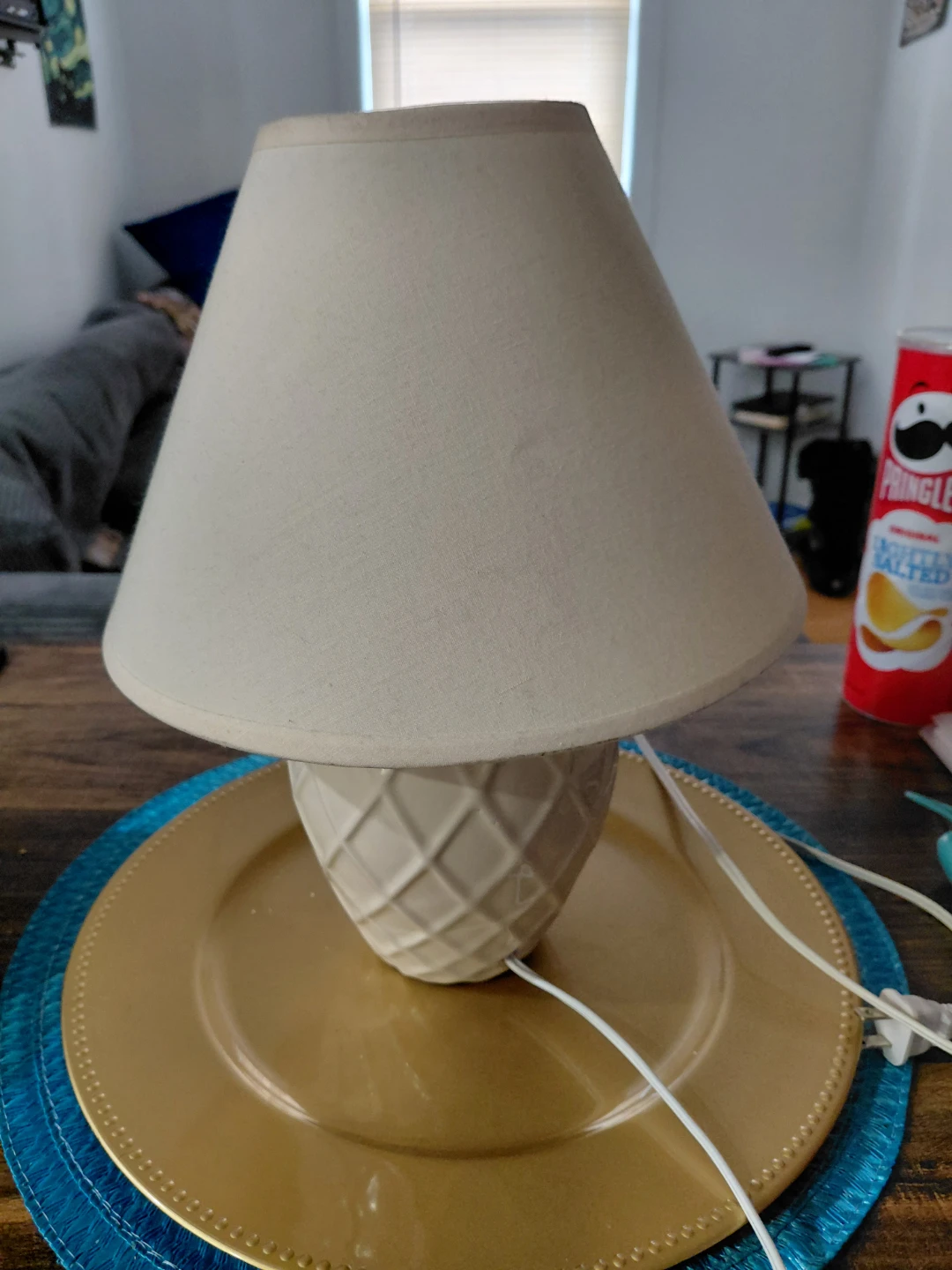 Table Lamp with Cream Shade - photo 2