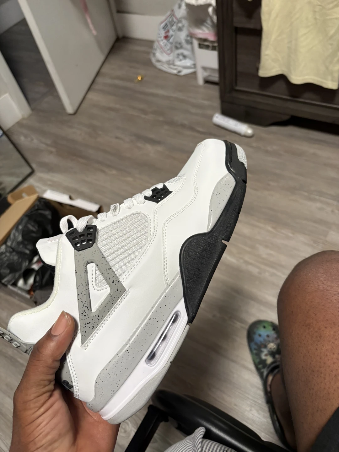 Nike Air Jordan 4 White Cement Men's Sneakers - photo 2