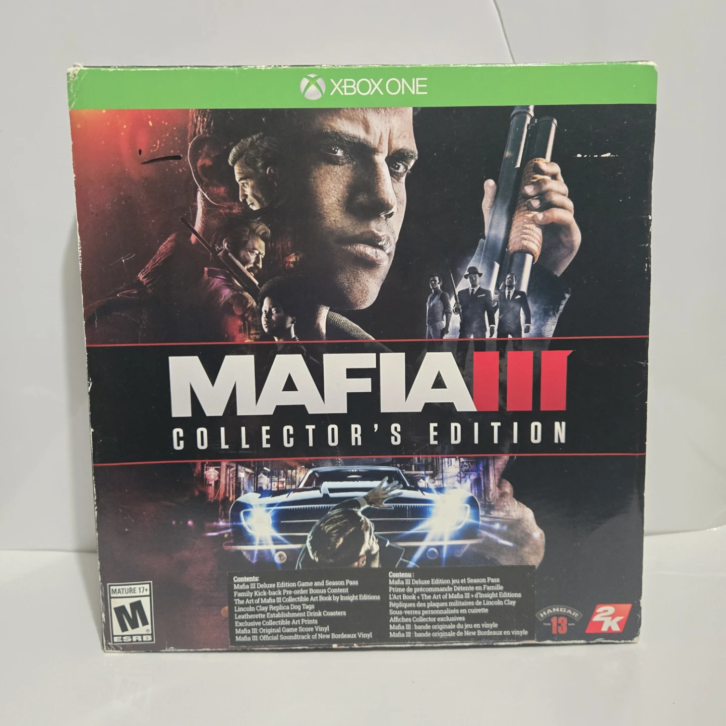 Mafia III Collector's Edition Xbox One Game.  Opne box.
