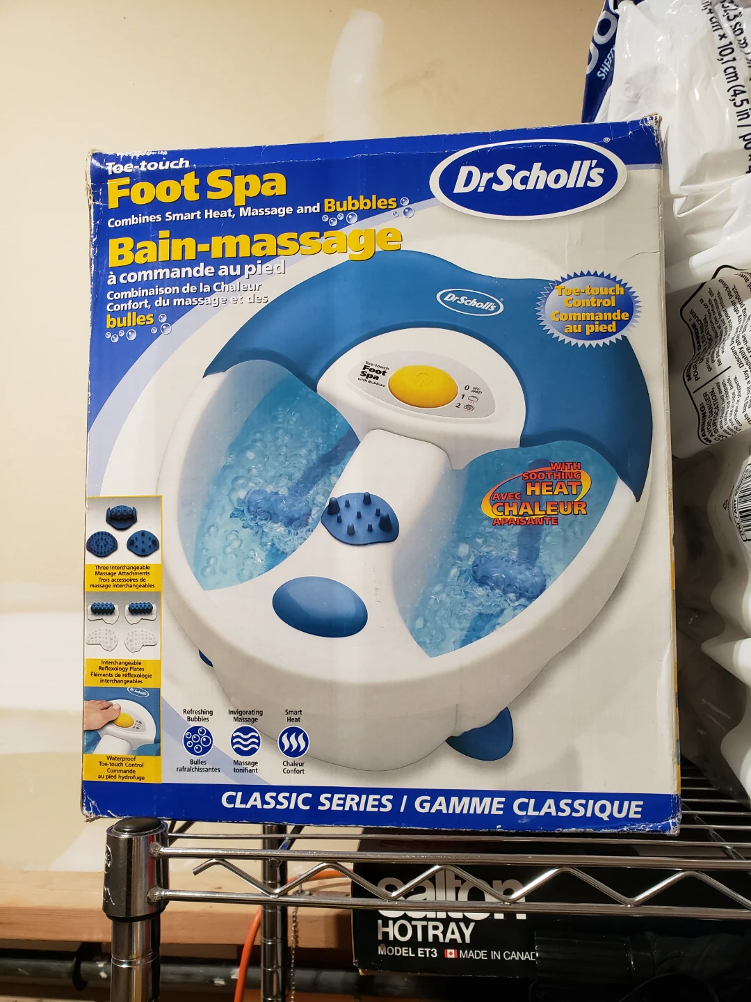 Dr. Scholl's Foot Spa with Smart Heat and Bubbles