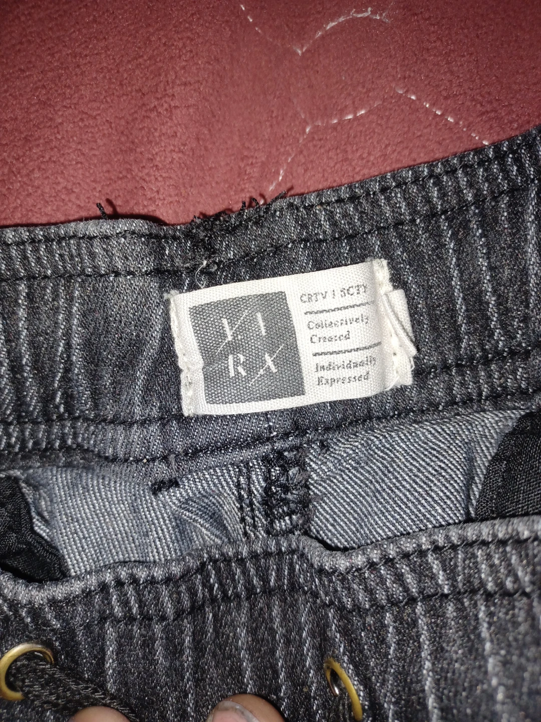 RA Black Denim Shorts