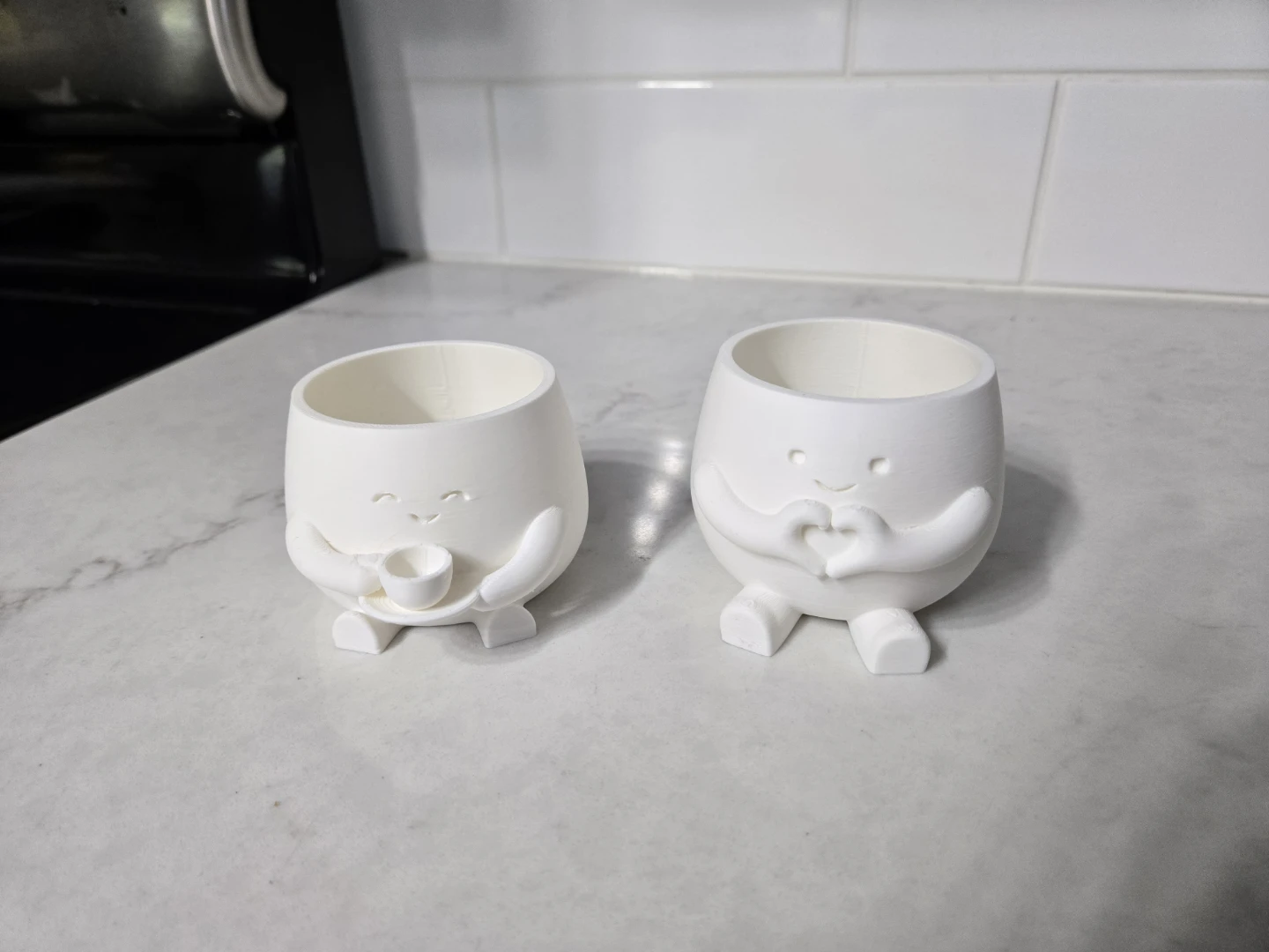 Cute White Planter Pots Set of 2 - photo 4