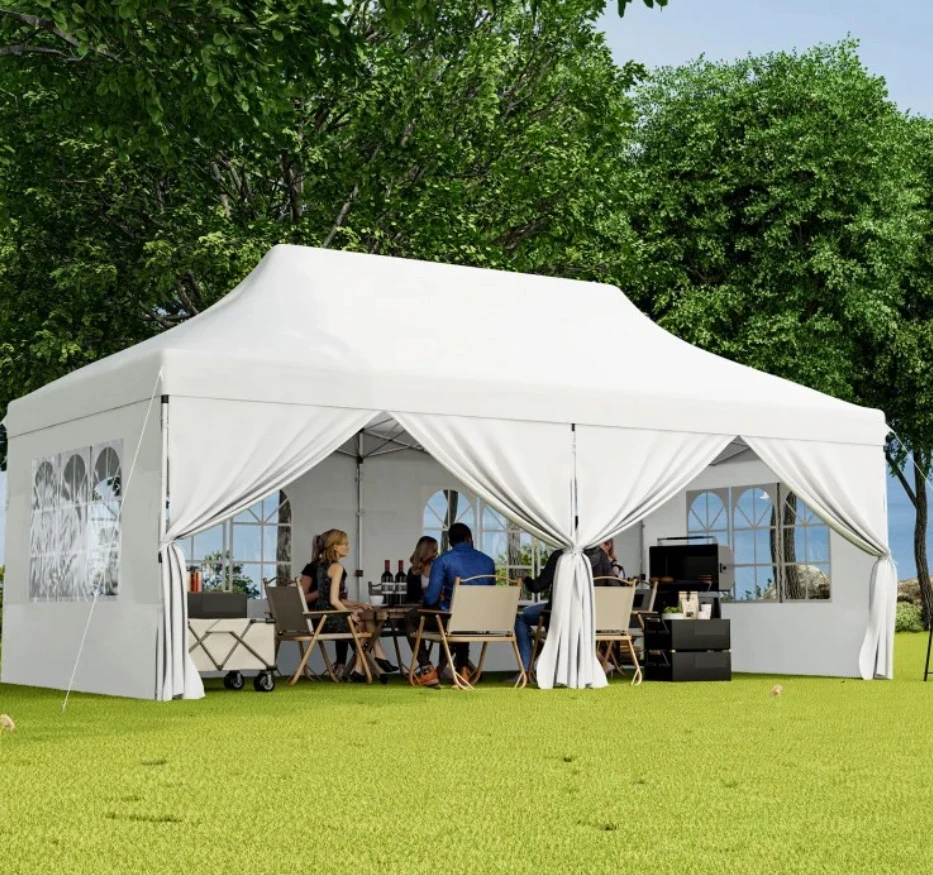10 x 20 Feet Instant Pop up Canopy Tent 6 Sidewalls Windows - photo 2