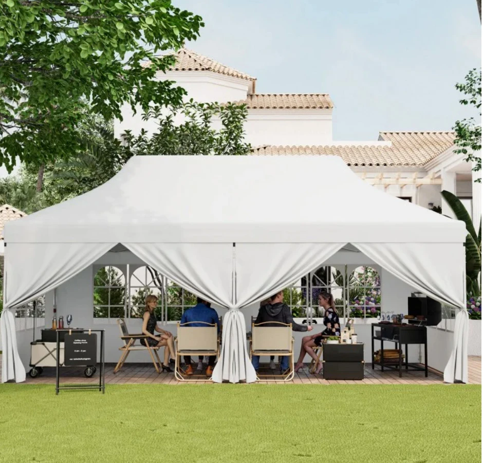 10 x 20 Feet Instant Pop up Canopy Tent 6 Sidewalls Windows - photo 5