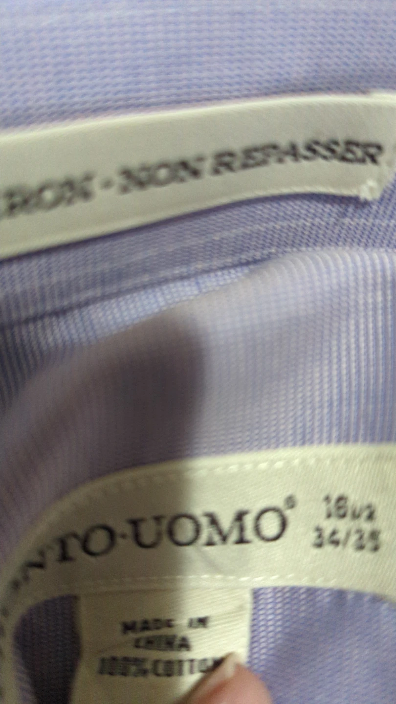 Pronto Uomo Dress Shirt - Light Purple - Size 16 34-35 - photo 2