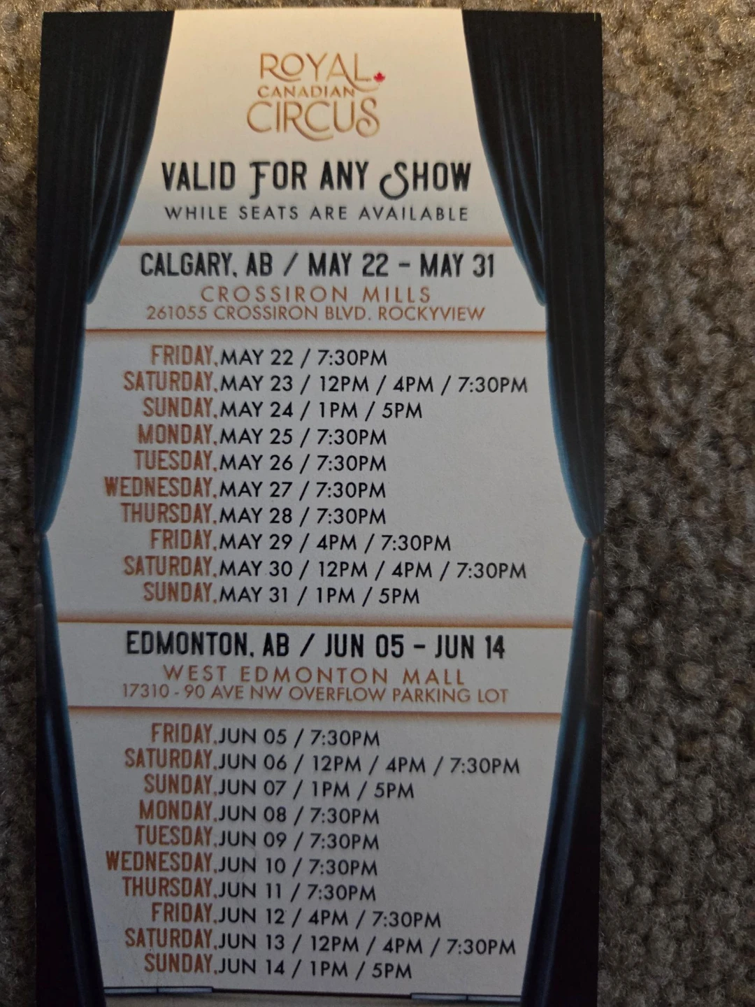 Royal Circus show tickets at Calgary and Edmonton - photo 2