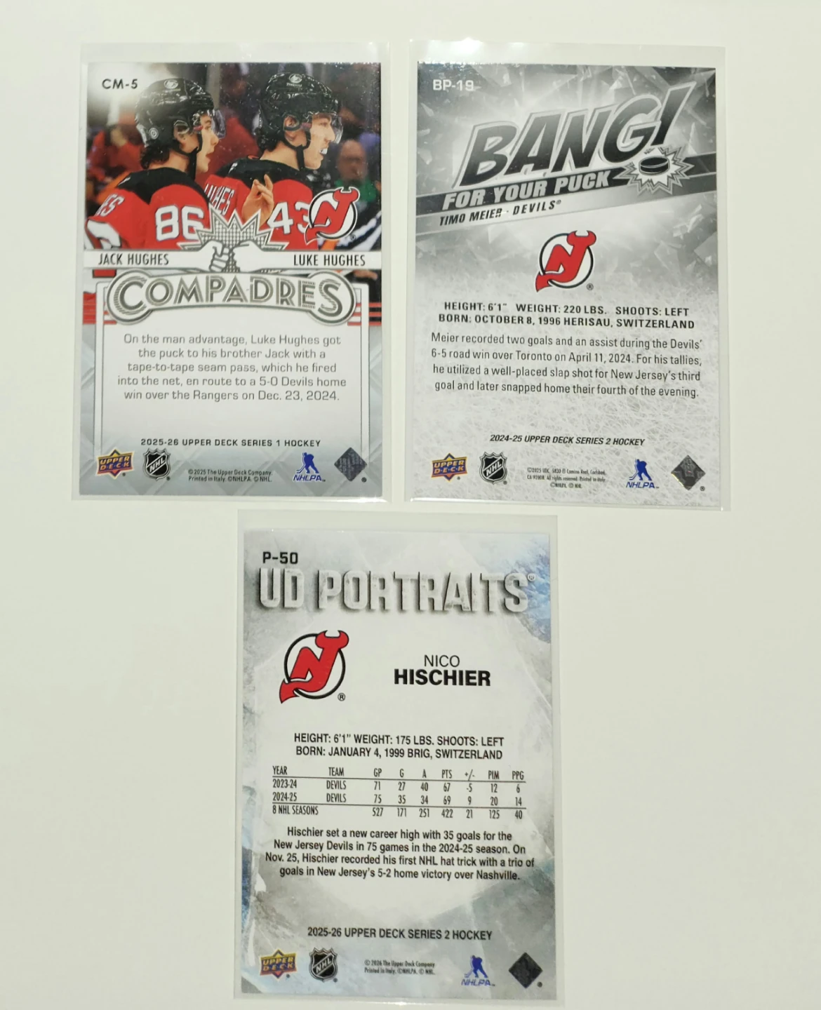 Pick Up x3 New Jersey Devils Hockey Cards - photo 2