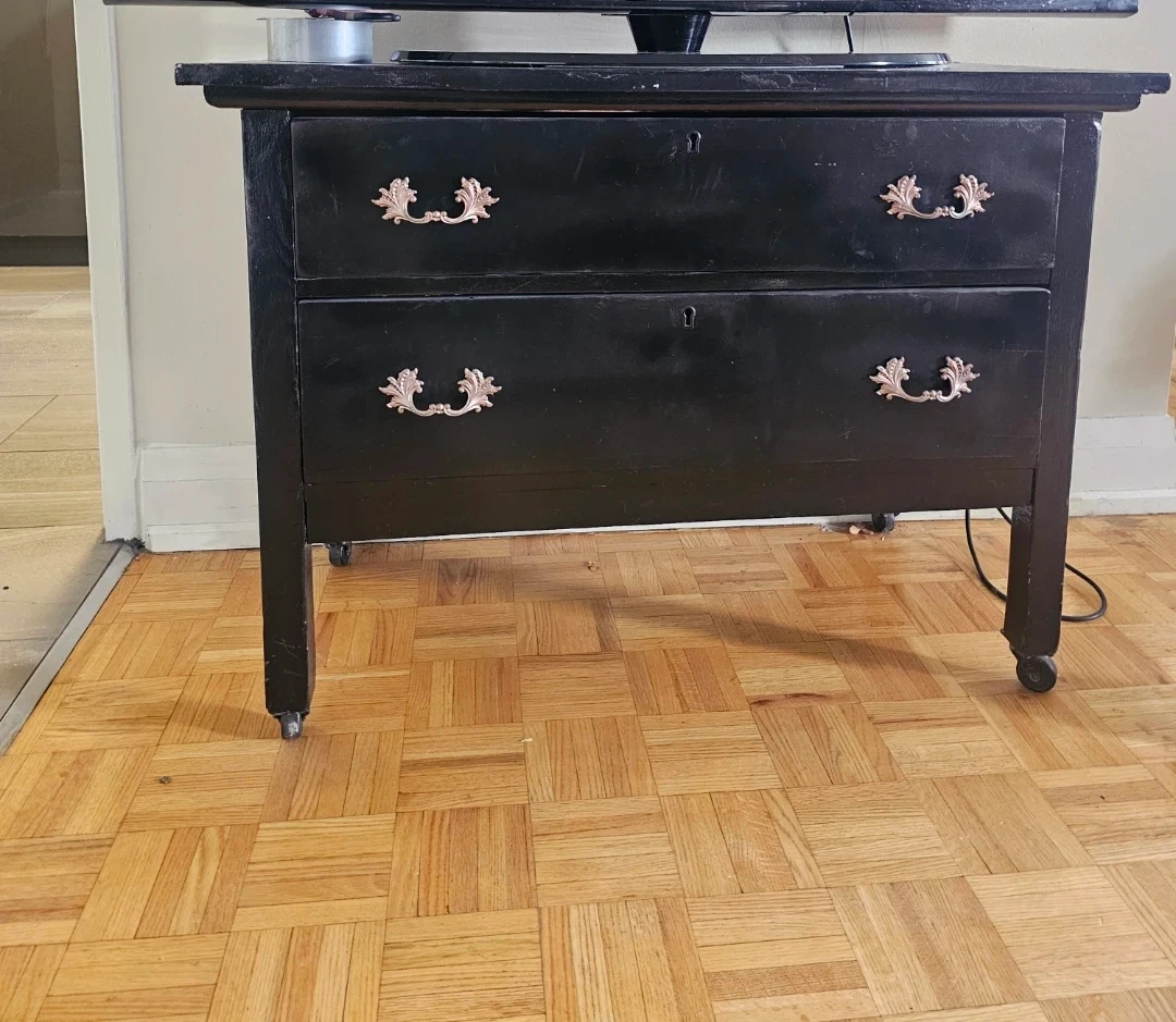 Black Two-Drawer Dresser - photo 2
