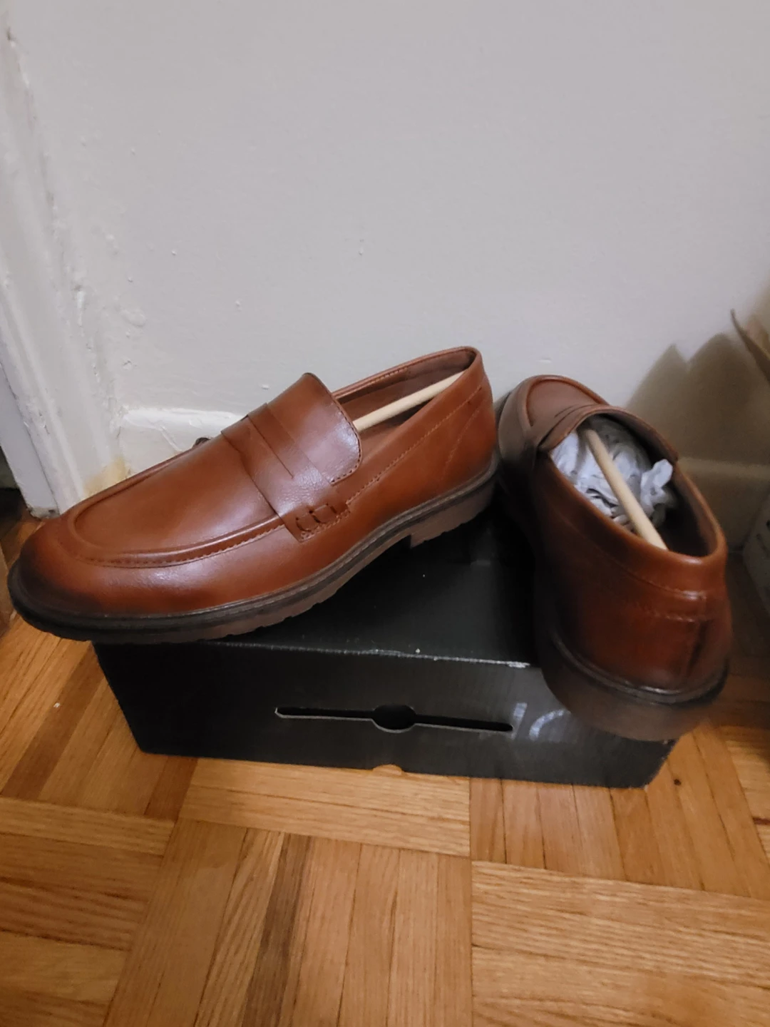 Brown Faux Leather Loafers boys - photo 4