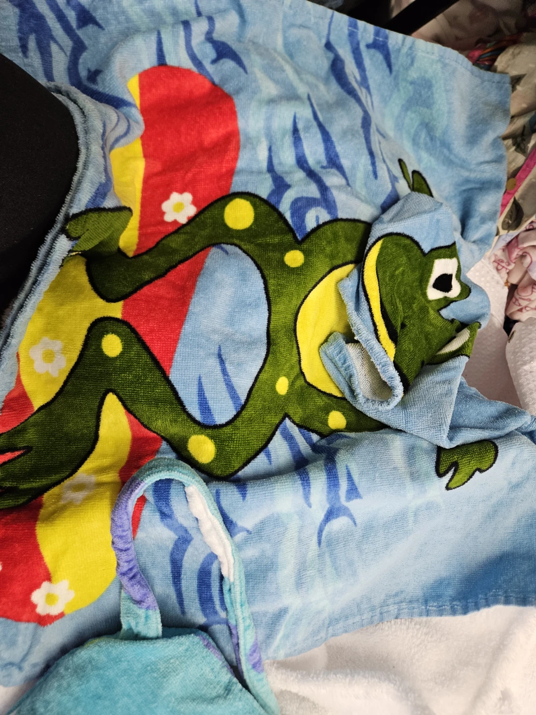 Kids Frog & Bunny Hooded Towels Mom towel bag, - photo 2
