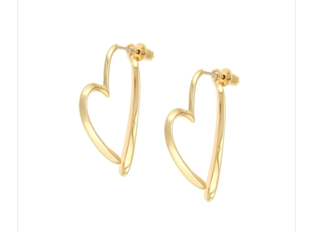 Fifth Avenue Collection Heart Hoop Earrings