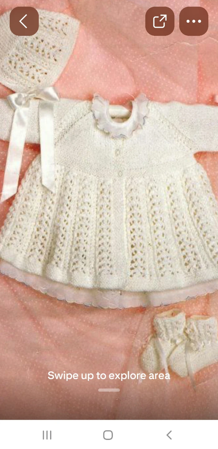 Vintage Knitting Pattern for Baby christening gowns - photo 3